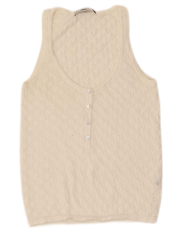Zara Damevest Top UK 8 Small Beige