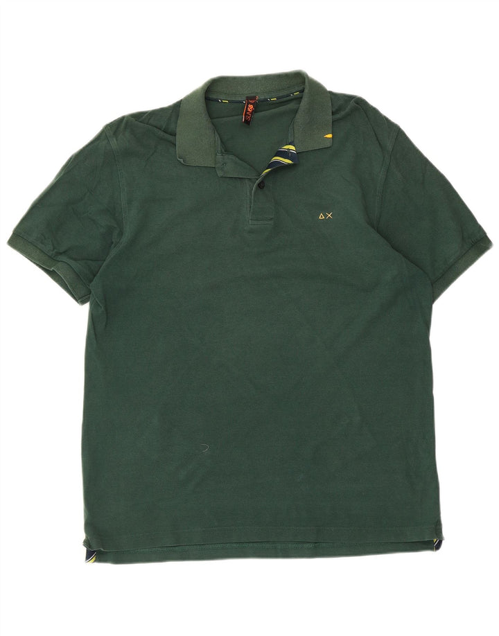 Sun68 Herre poloshirt Stor grøn bomuld