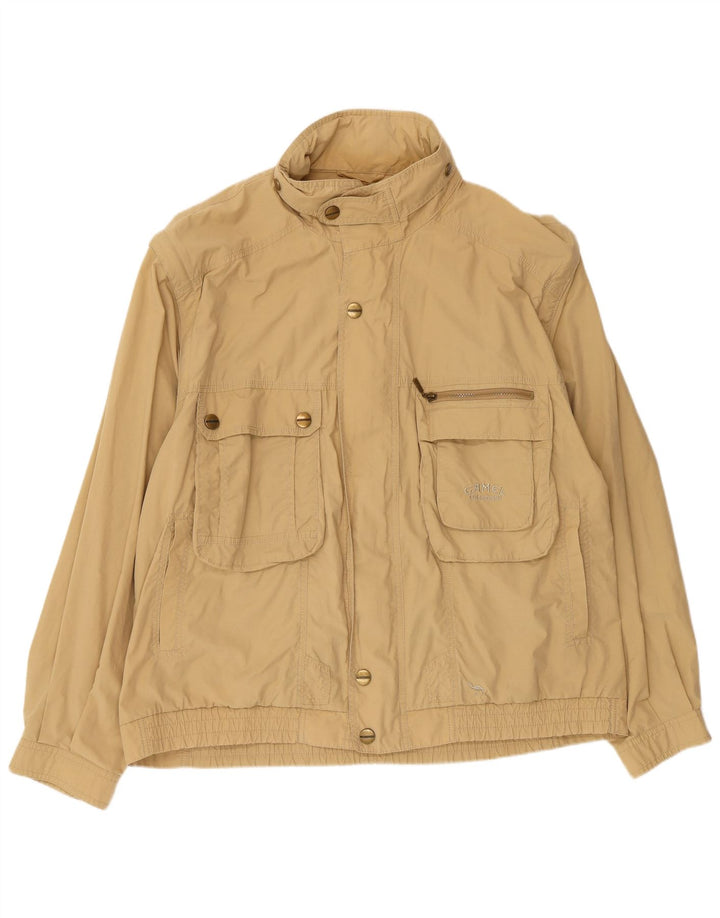 Camel Herre Hooded Utility Jacket EU 58 2XL Beige Bomuld