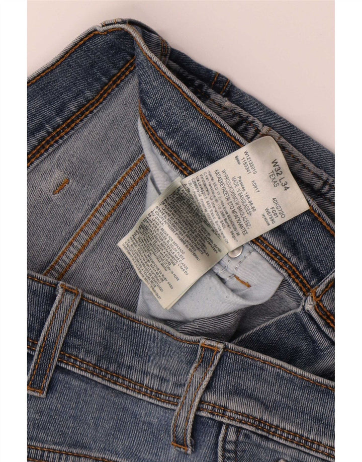 Wrangler Herre Texas Straight Jeans W32 L34 Blå Bomuld