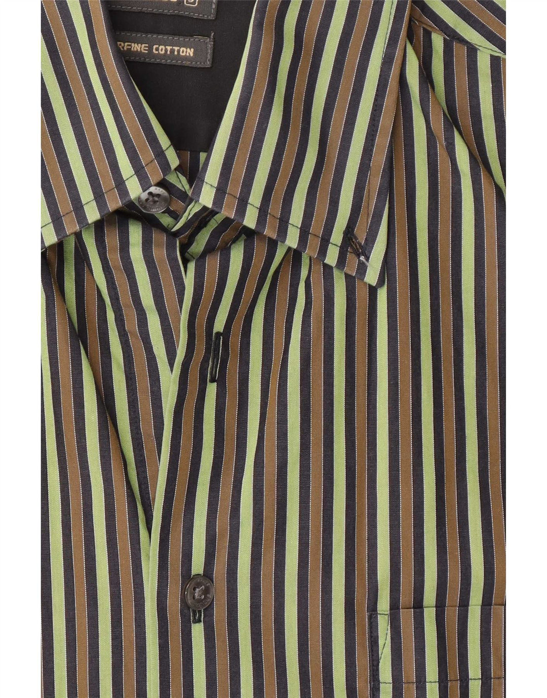 Ted Baker Herreskjorte Størrelse 3 Medium Grøn Stribet Bomuld