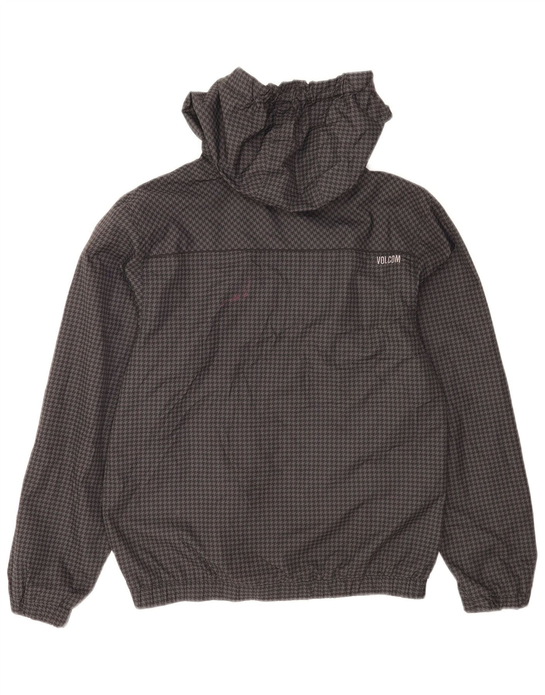 Volcom Regnjakke med hætte til piger 13-14 år XL Grå Houndstooth Polyester