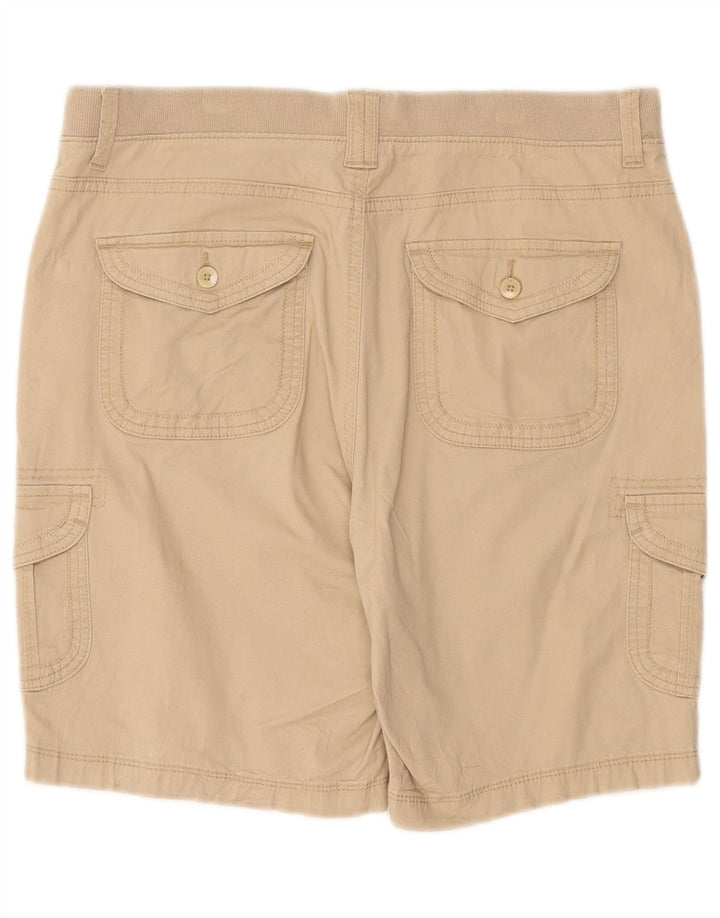 LEE Womens Relaxed Fit Cargo Shorts US 14 Large W30  Beige Cotton