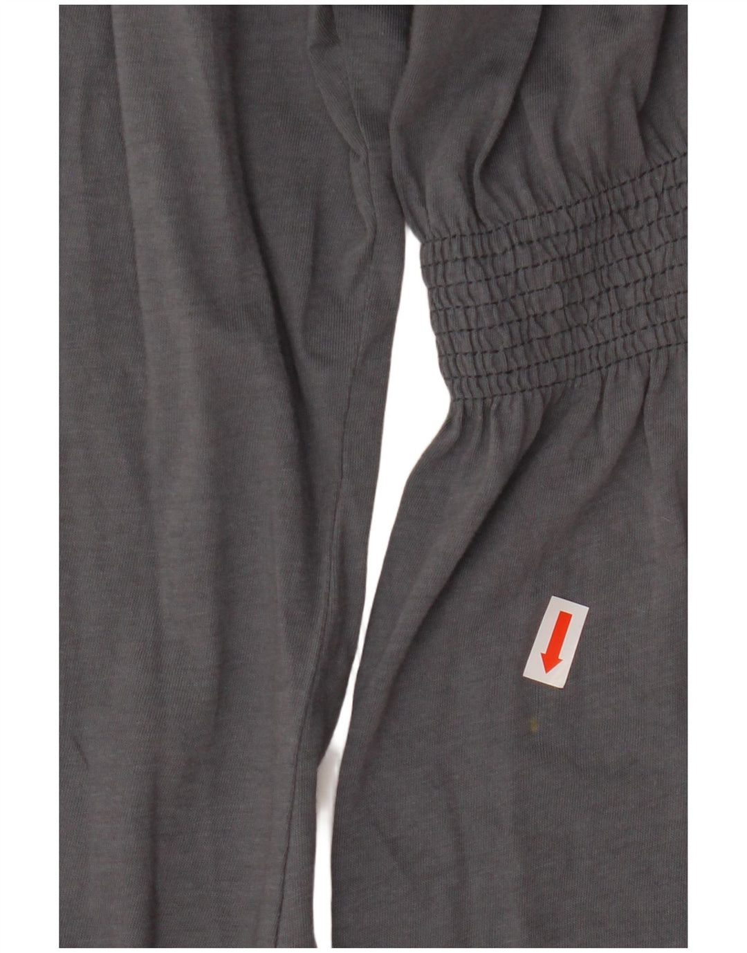 ZARA Dame Trafaluc 3/4 ærmet bluse top UK 12 mellemgrå bomuld