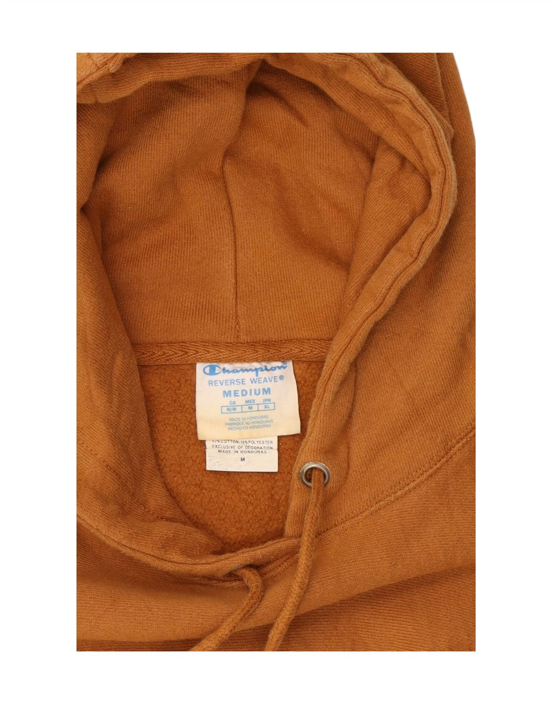 CHAMPION Womens Reverse Weave Hoodie Jumper UK 14 Medium Brown Cotton Vintage Champion and Second-Hand Champion from Messina Hembry 