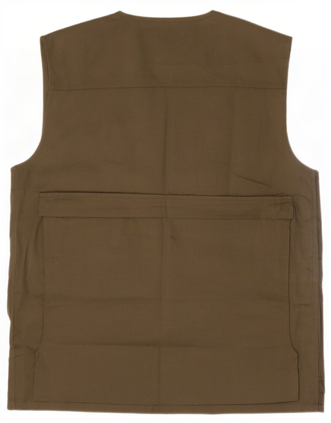 Vintage Herre Utility Gilet IT 52 XL Khaki Polyester