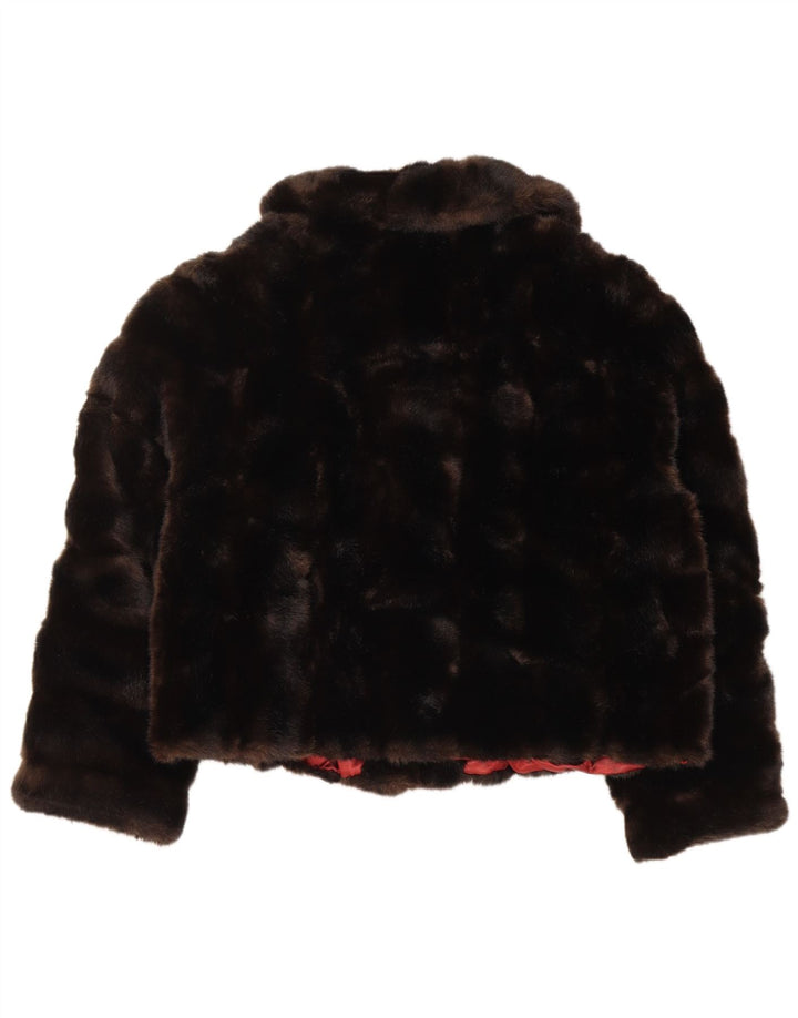 TISSAVEL Dame imiteret Pelsjakke UK 18 XL Brun polyakryl