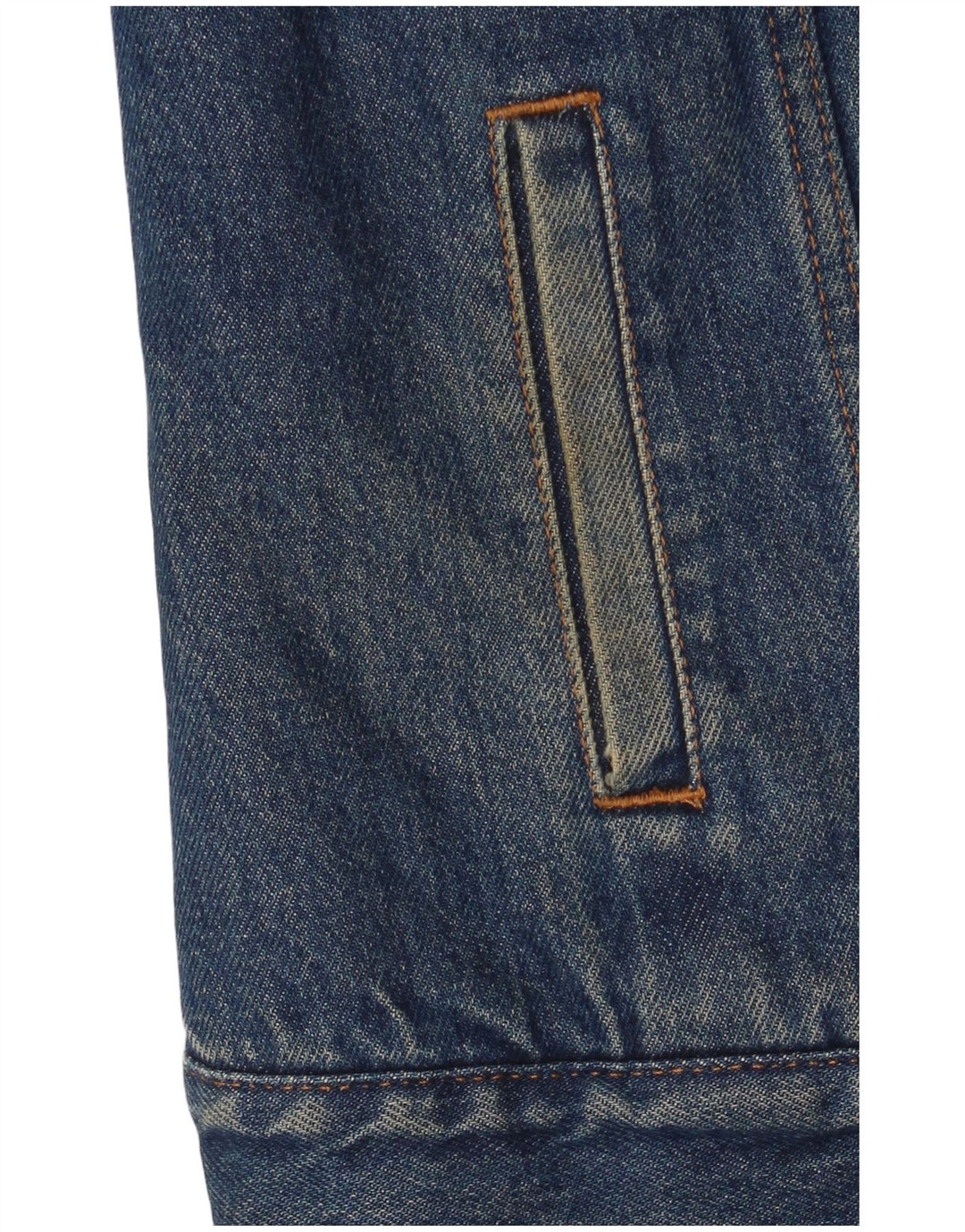 Levi's Womens Denim Sherpa Jacket UK 14 Medium Blue Cotton