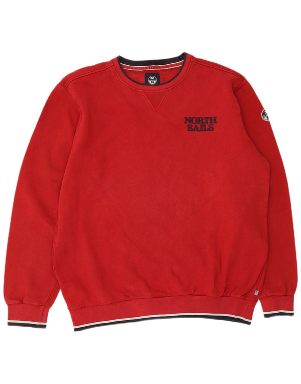 North Sails Herre Sweatshirt Jumper 2XL Rød Bomuld