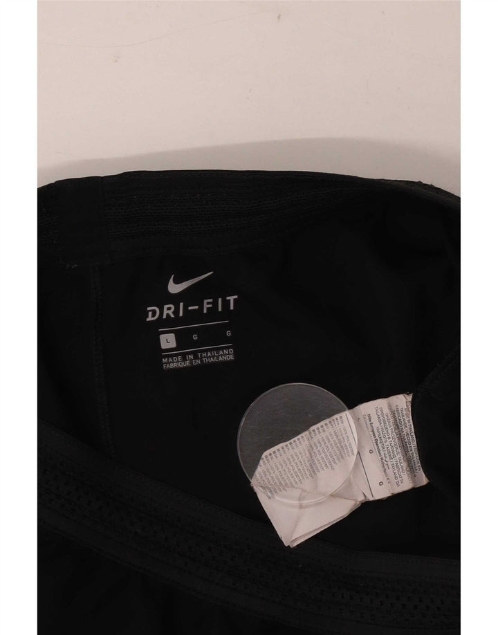 Nike Herre Dri Fit sportsshorts, store sorte polyester