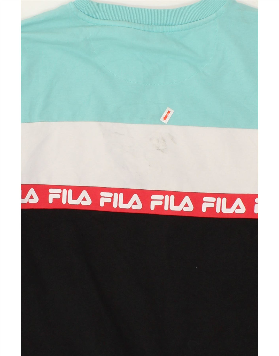 FILA Womens Graphic Sweatshirt Jumper UK 14 Medium Multicoloured Vintage Fila and Second-Hand Fila from Messina Hembry 