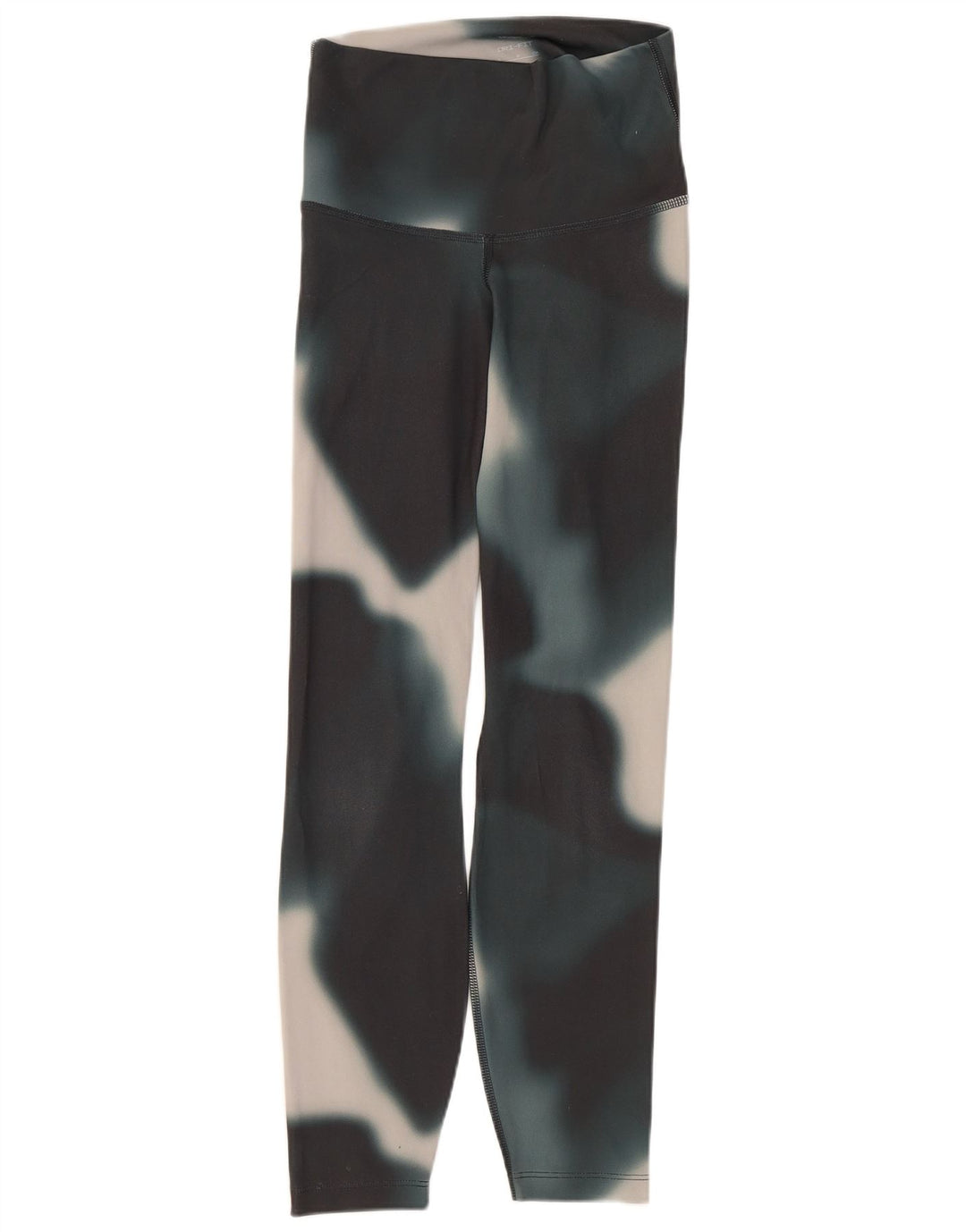 Nike Dame Dri Fit Leggings UK 10 Small Black Tie Dye