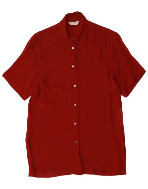 Marella Womens Longline Loose Fit kortærmet skjorte UK 10 Small Red