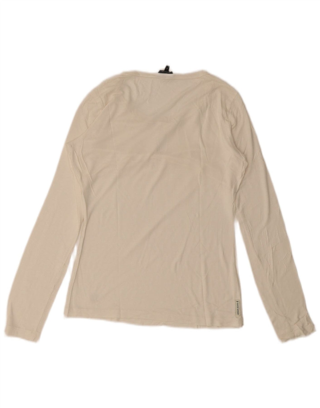 Armani Jeans Dame Top Langærmet IT 42 Medium White
