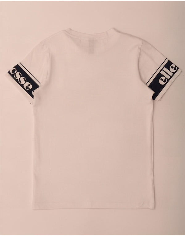 Ellesse Boys Grafisk T-Shirt Top 10-11 År Hvid Colourblock