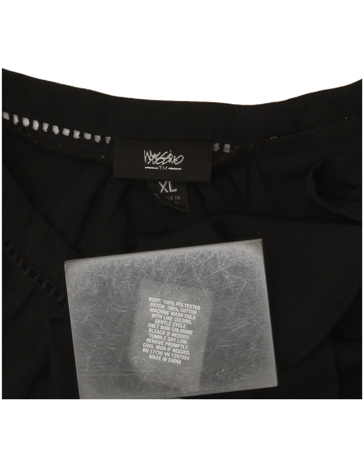 MOSSIMO Dame ærmeløs bluse Top UK 18 XL Sort Polyester