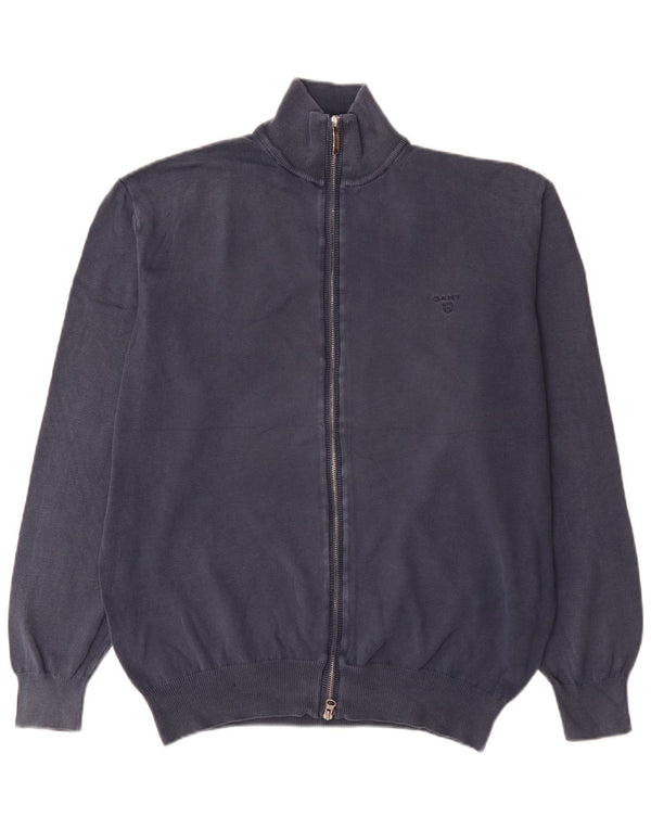 Gant herre cardigan sweater XL marineblå bomuld