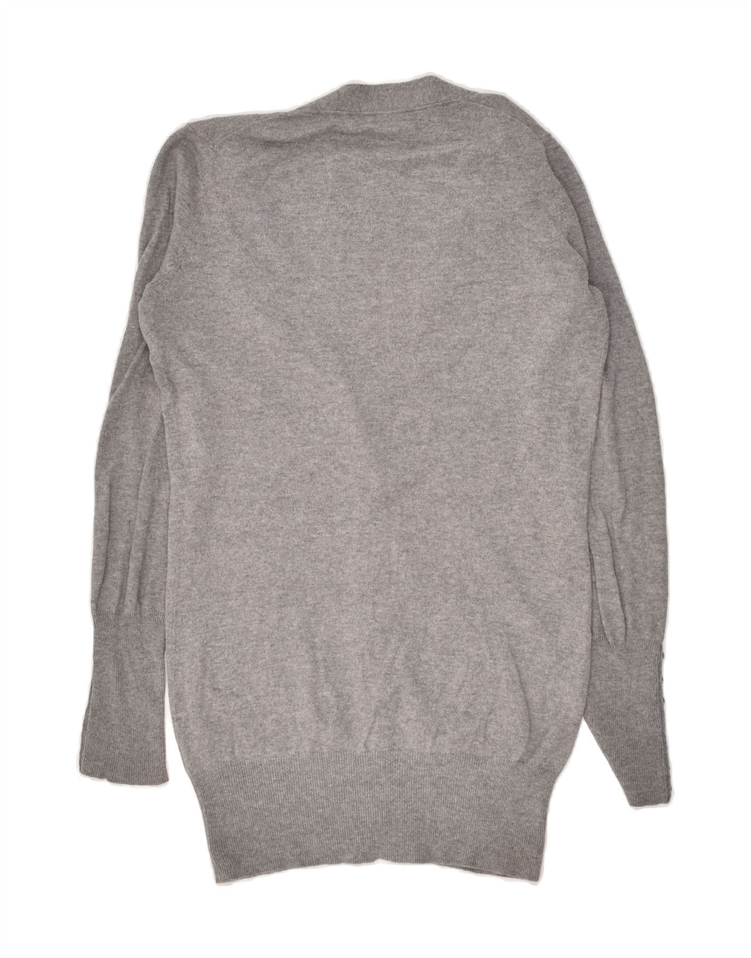 CREW CLOTHING Womens Cardigan Sweater UK 8 Small Grey Cotton | Vintage Crew Clothing | Thrift | Second-Hand Crew Clothing | Used Clothing | Messina Hembry 