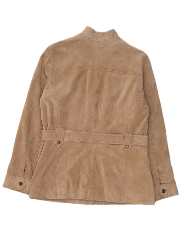 Gipsy Dame Ruskindsjakke UK 18 XL Beige Læder