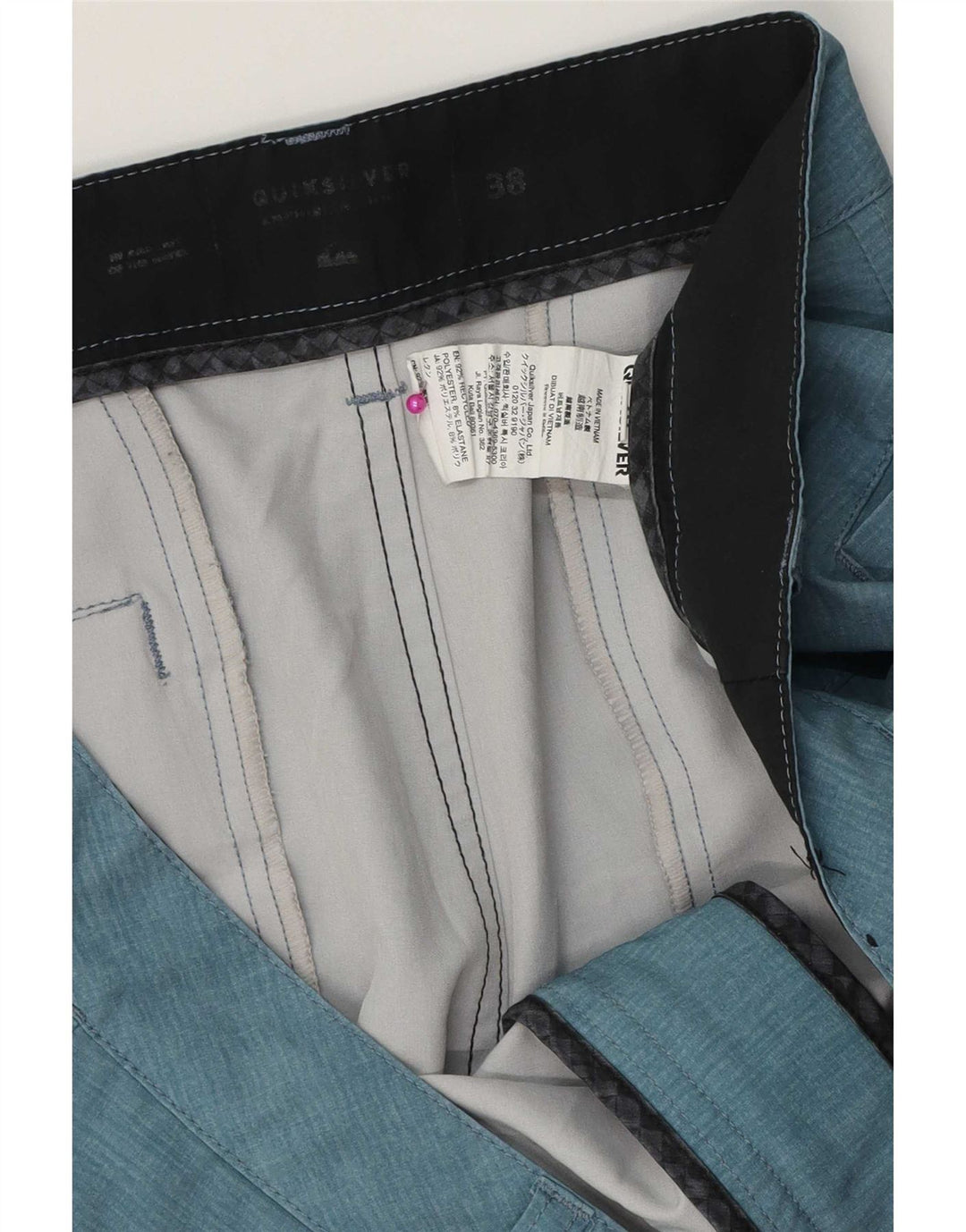 Quiksilver Chino Shorts til mænd W38 XL Blå Polyester