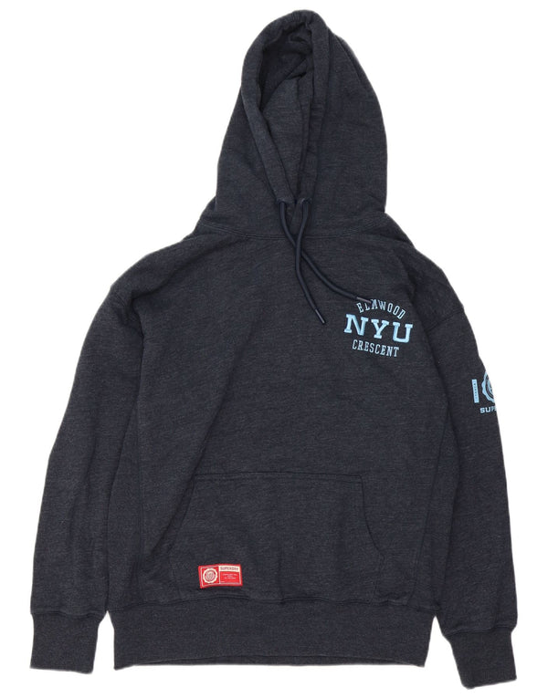 Superdry Herre Grafisk Loose Fit Hoodie Jumper XS Marineblå Bomuld