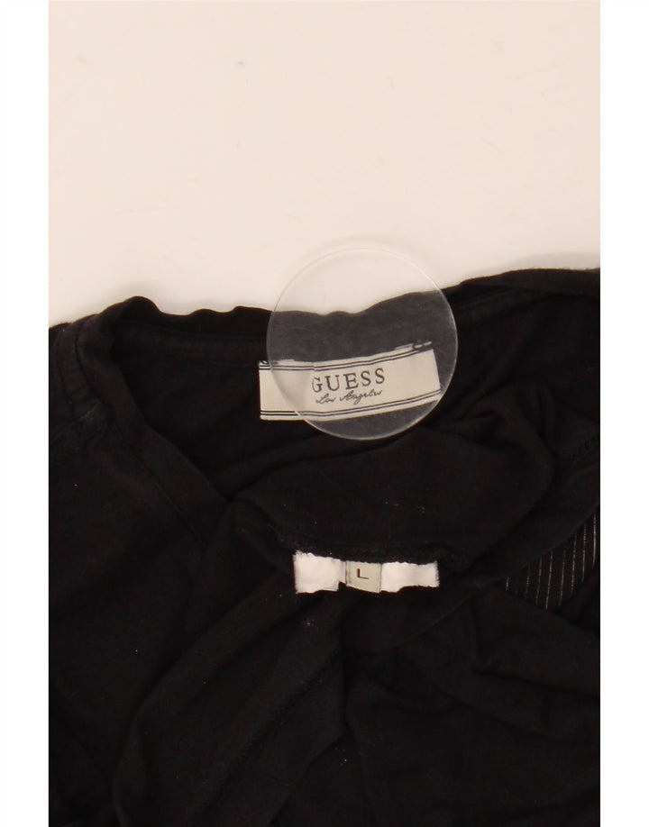 Guess Herre Grafisk T-Shirt Top Stor Sort