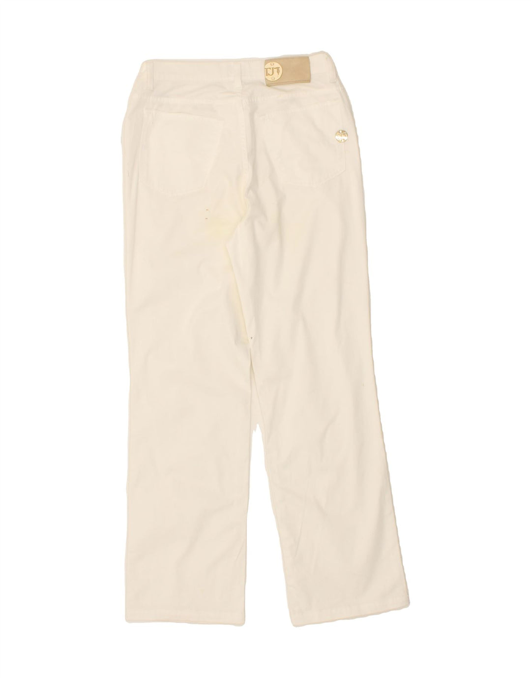 TRUSSARDI Womens Straight Jeans W26 L28 White Vintage Trussardi and Second-Hand Trussardi from Messina Hembry 