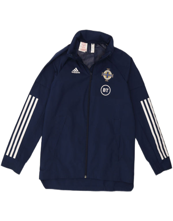 Adidas drenge hættejakke vindjakke 11-12 år marineblå polyester