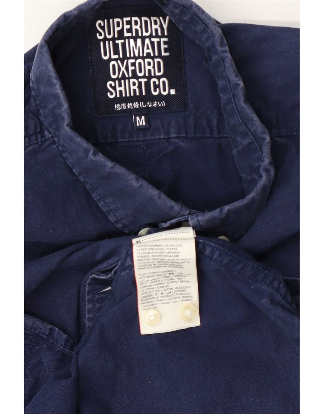 Superdry Herre moderne klassisk pasform skjorte medium marineblå bomuld