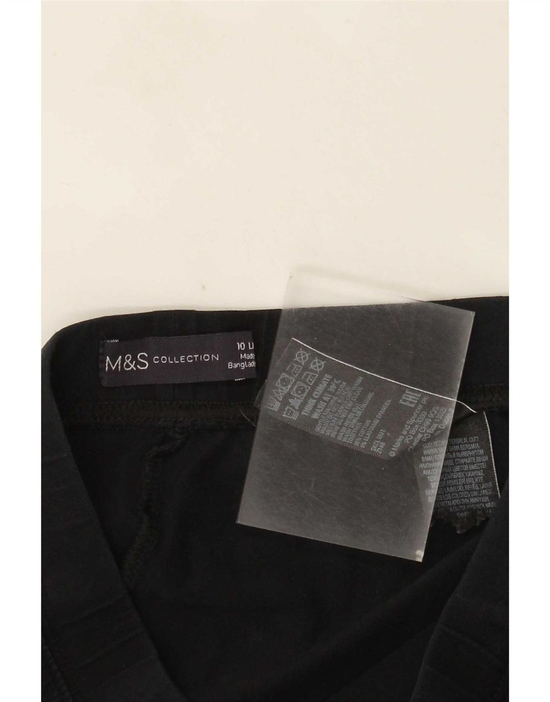 Marks & Spencer Womens Leggings UK 10 Small Black Bomuld
