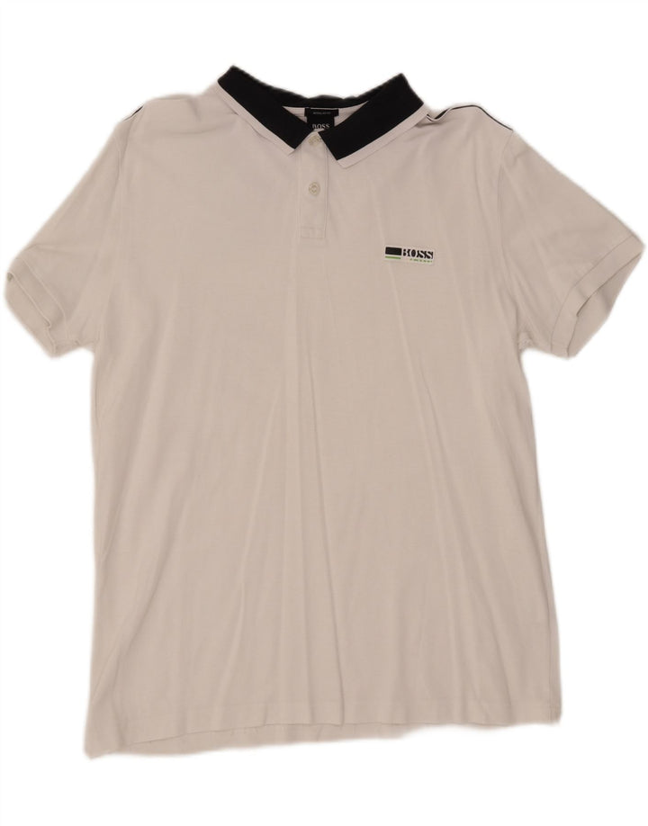 HUGO BOSS Herre Regular Fit Polo Shirt Large White