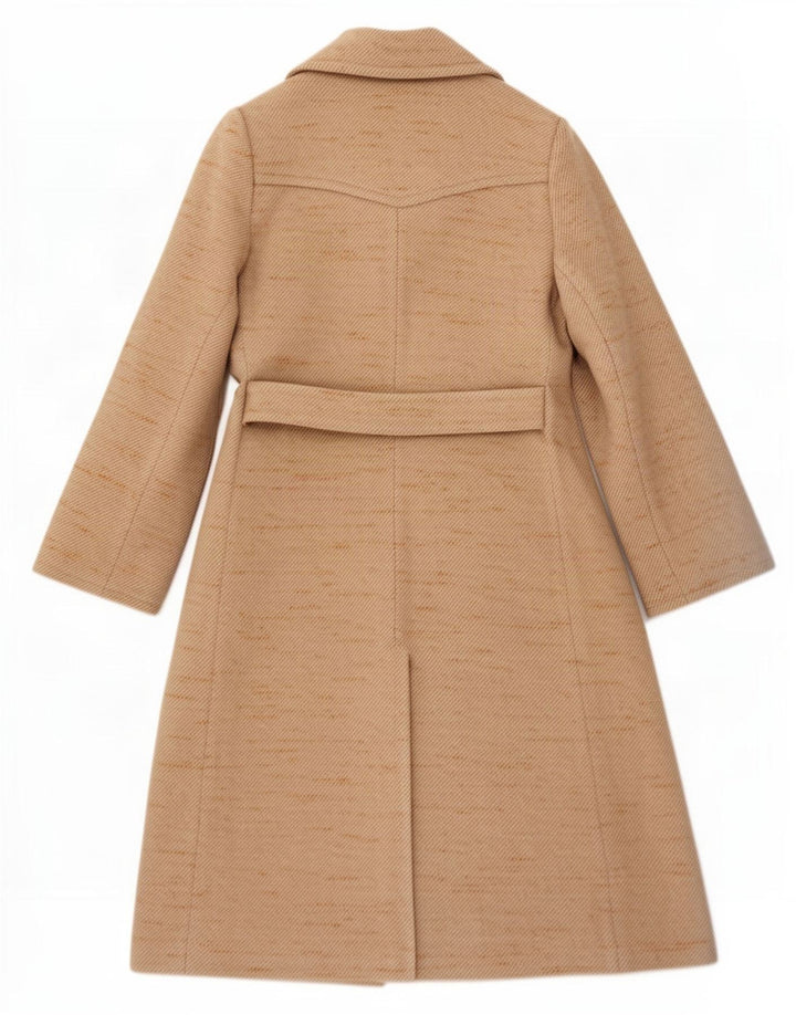 Vintage overfrakke til kvinder UK 10 Small Beige Flecked