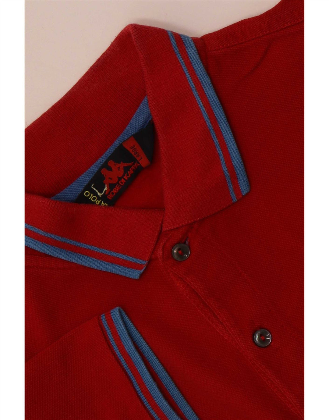 Kappa herre poloshirt stor rød stribet