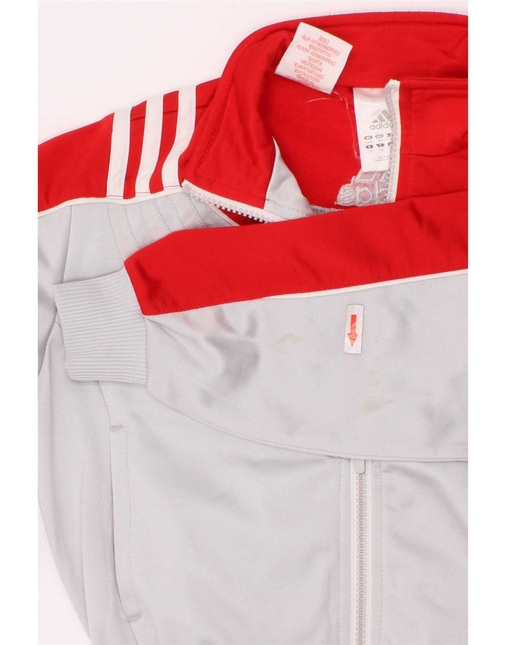 Adidas drenge grafisk træningsdragt topjakke 5-6 år Grå Colourblock