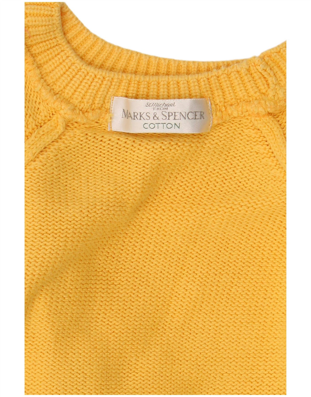 Marks & Spencer Dame sweater med rund hals DK 14 Medium Gul