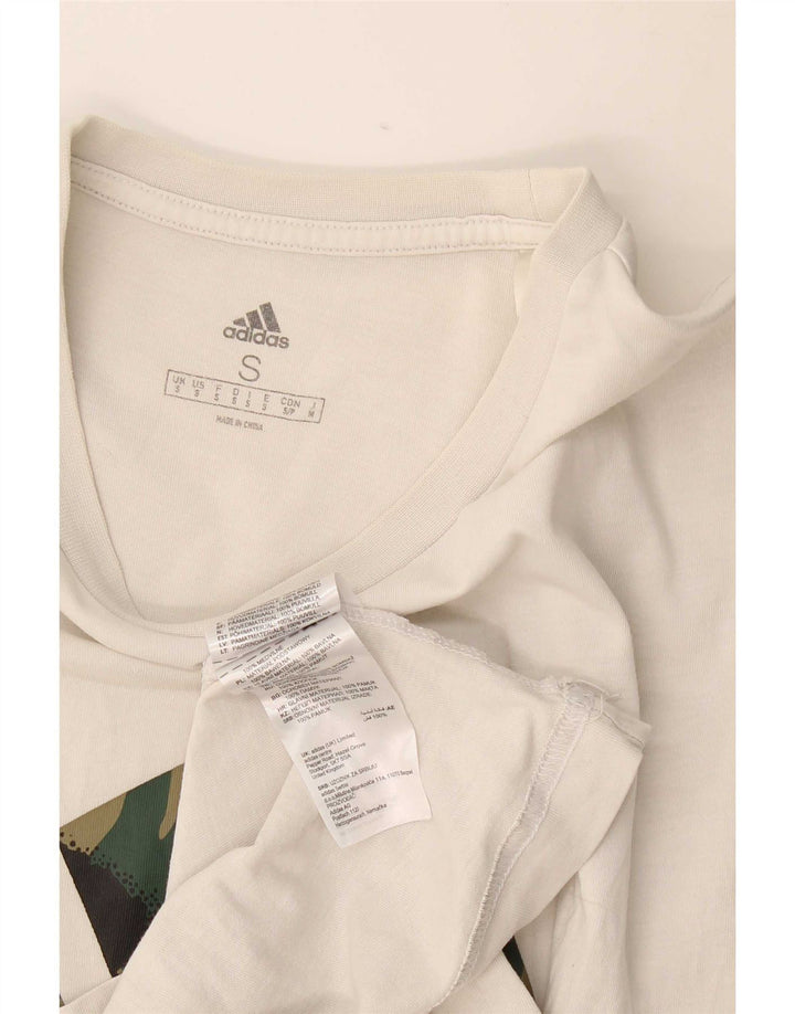 Adidas Grafisk T-shirt top til mænd, lille hvid bomuld