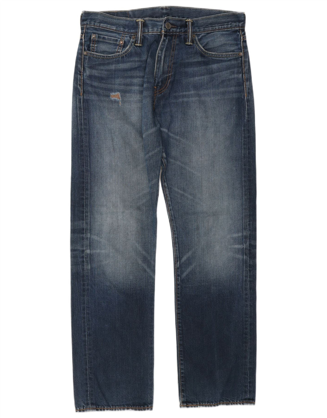 Levi's Herre 504 lige jeans W32 L32 blå bomuld
