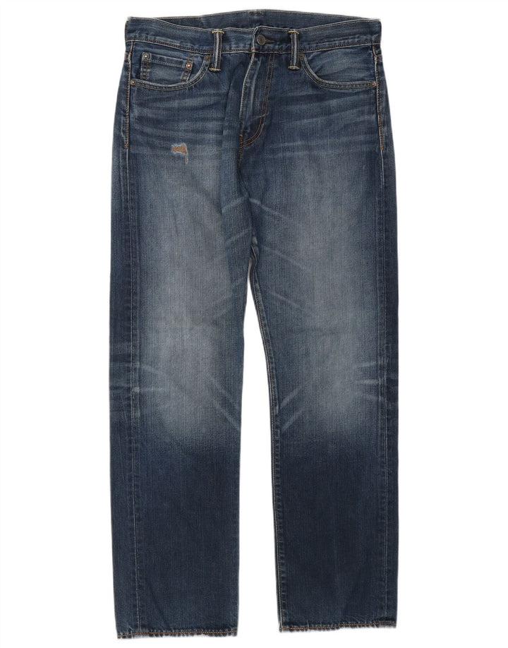 Levi's Herre 504 lige jeans W32 L32 blå bomuld