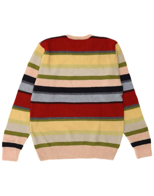 Kappa herre rund hals sweater stor flerfarvet stribet uld