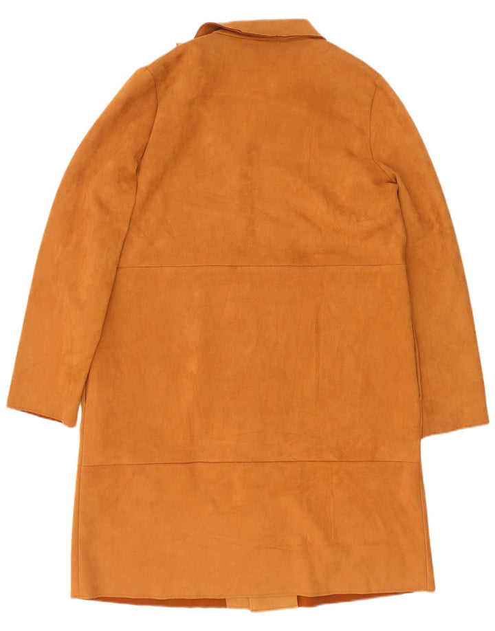 Zara Dame Åben Ruskind Overfrakke UK 18 XL Brun