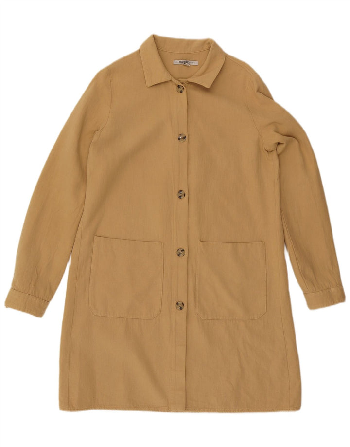 Zara Dame Oversized Overfrakke UK 6 XS Beige