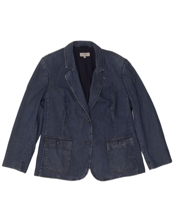 Marks & Spencer Dame 2-knaps blazerjakke UK 22 3XL Navy Blue Lyocell