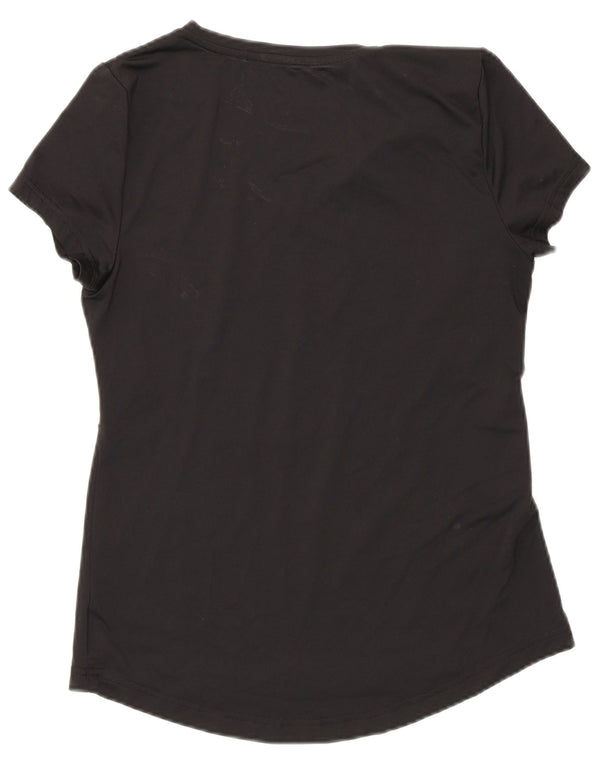 Fila Dame T-Shirt Top UK 6 XS Sort Polyester
