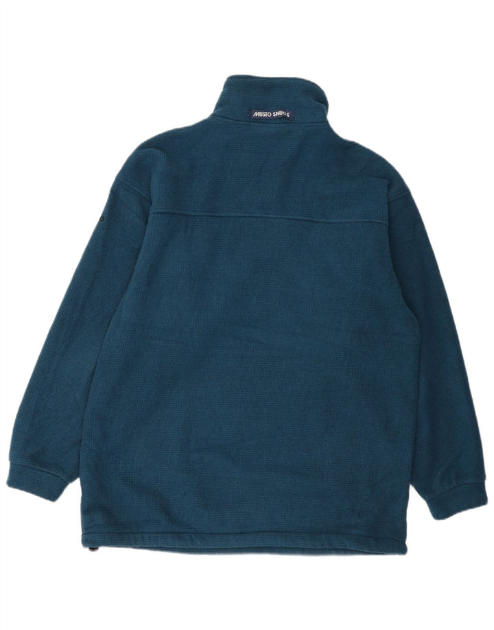 Musto herre lynlås hals fleece jumper stor blå polyester