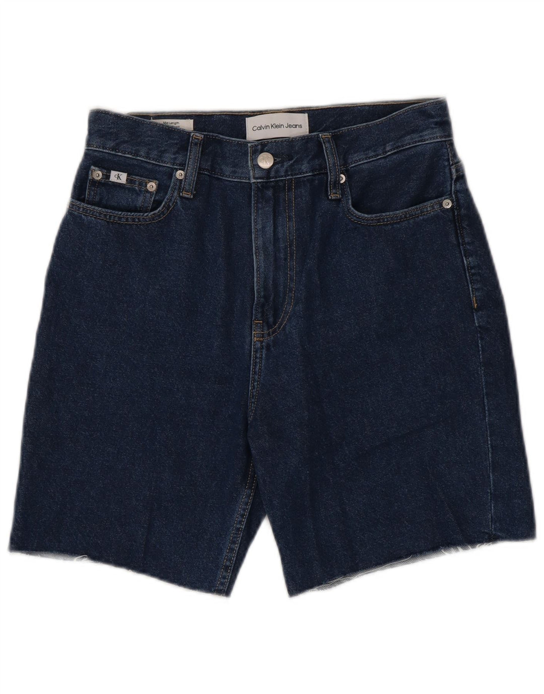 CALVIN KLEIN Dame denimshorts W27 mellemblå bomuld