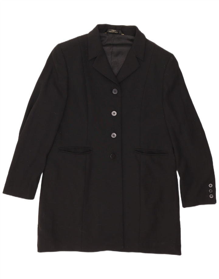 Marks & Spencer Dameoverfrakke UK 16 Large Black New Wool