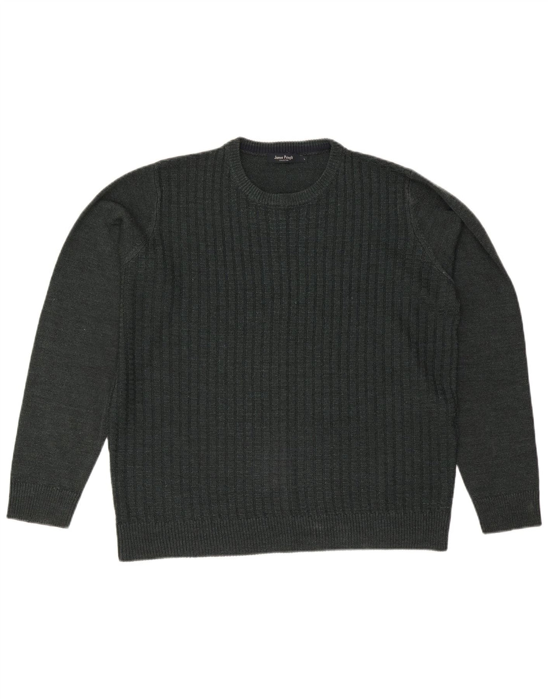JAMES PRINGLE Herre trøje med rund hals, stor grøn akryl