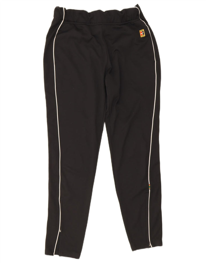 Nike Dame Dri Fit træningsdragt Bukser UK 12 Medium Sort Stribet