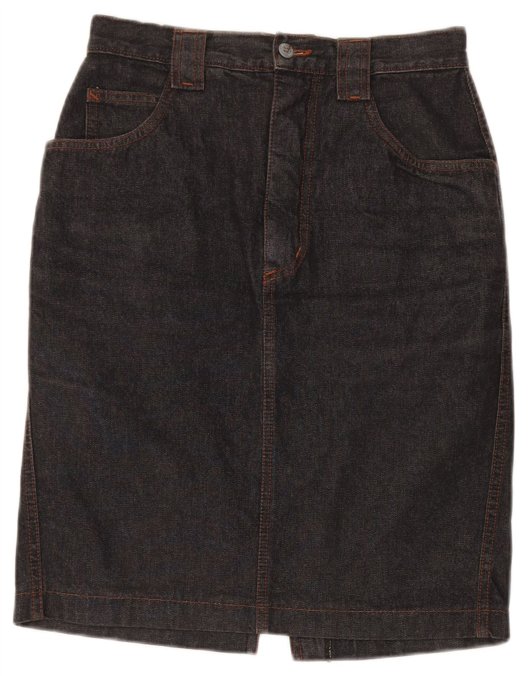 Krizia Dame Denim Nederdel W36 Stor Grå Bomuld
