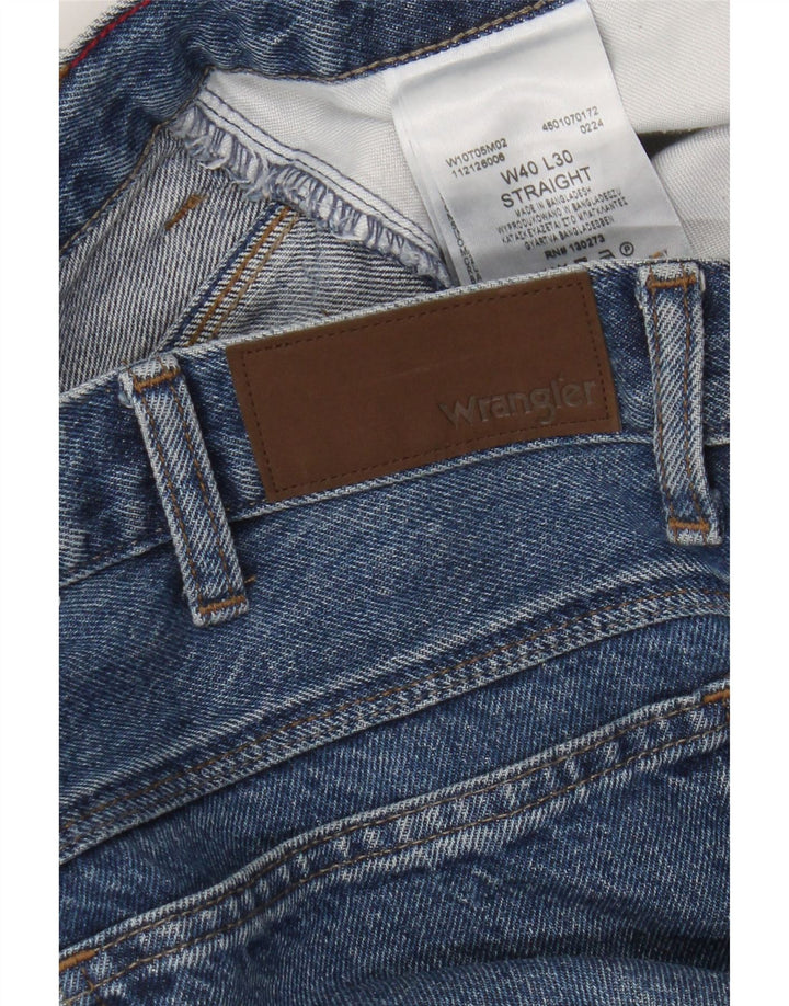 Wrangler Straight Jeans til mænd W40 L30 blå bomuld